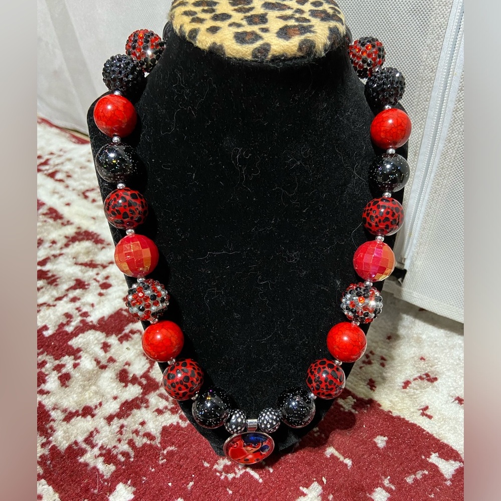 Miraculous Ladybug Chunky Bead Necklace